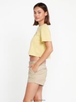 Z0ZR08956 Oxford Tan Women Frochickie Shorts Volcom Clothing - Image 4