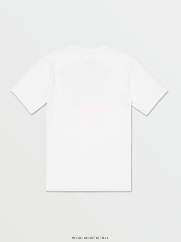 Z0ZR0895 White Men Crisp Stone Short Sleeve Tee Volcom Clothing - Image 2