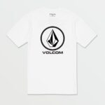 Z0ZR0895 White Men Crisp Stone Short Sleeve Tee Volcom Clothing