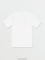 Z0ZR0895 White Men Crisp Stone Short Sleeve Tee Volcom Clothing - Image 3