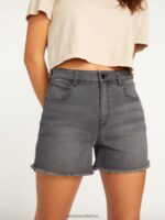 Z0ZR08960 Vintage Black Women Stone Step Hirise Shorts Volcom Clothing - Image 10