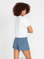 Z0ZR08963 Flight Blue Women Sunday Strut Shorts Volcom Clothing - Image 2