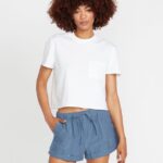 Z0ZR08963 Flight Blue Women Sunday Strut Shorts Volcom Clothing