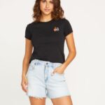 Z0ZR08967 Allover Stone Light Women Stone Step Hirise Shorts Volcom Clothing