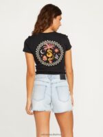 Z0ZR08967 Allover Stone Light Women Stone Step Hirise Shorts Volcom Clothing - Image 4