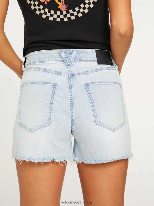 Z0ZR08967 Allover Stone Light Women Stone Step Hirise Shorts Volcom Clothing - Image 8