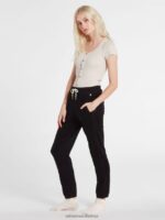 Z0ZR08969 Black Women Lived In Lounge Fleece Pant Volcom Clothing - Image 4