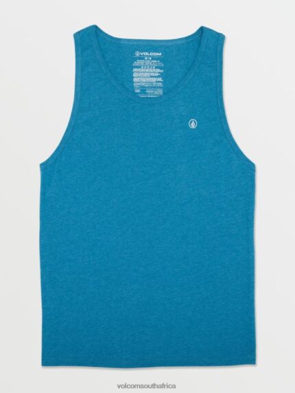 Z0ZR0896 Stormy Blue Men Solid Heather Tank Volcom Clothing