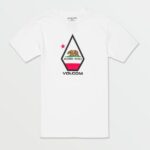Z0ZR0897 White Men California Short Sleeve Tee Volcom Clothing