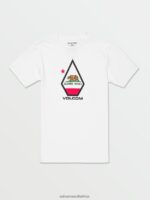 Z0ZR0897 White Men California Short Sleeve Tee Volcom Clothing