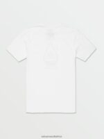 Z0ZR0897 White Men California Short Sleeve Tee Volcom Clothing - Image 3