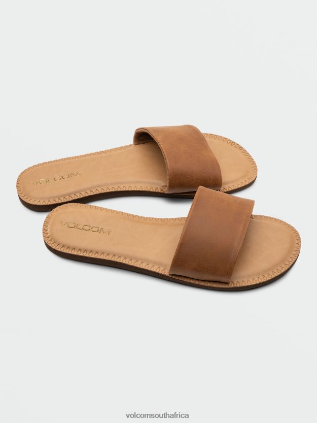 z0zr08986_tan_women_simple_slide_sandals_volcom_footwear.jpg Z0ZR08986 Tan Women Simple Slide Sandals Volcom Footwear - Image 1