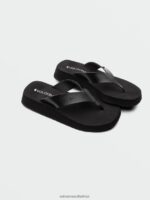 Z0ZR08987 Black Women Not Ur Moms Platform Sandals Volcom Footwear