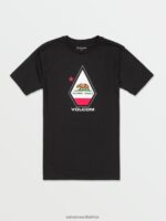Z0ZR0898 Black Men California Short Sleeve Tee Volcom Clothing