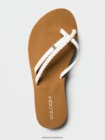Z0ZR08995 White Women Thrills II Sandals Volcom Footwear - Image 3