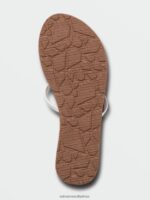 Z0ZR08999 White Women New School II Sandals Volcom Footwear - Image 3